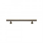 M Marcus Heritage Brass Square Cabinet Pull Handle with Footings 128mm Centre to Centre