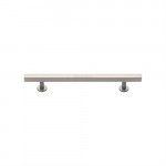 Heritage Brass Square Cabinet Pull Handle with Footings – 128mm Centre to Centre