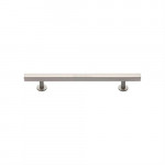 M Marcus Heritage Brass Square Cabinet Pull Handle with Footings 128mm Centre to Centre