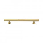Heritage Brass Square Cabinet Pull Handle with Footings – 160mm Centre to Centre