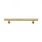 M Marcus Heritage Brass Square Cabinet Pull Handle with Footings 160mm Centre to Centre