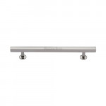 M Marcus Heritage Brass Square Cabinet Pull Handle with Footings 160mm Centre to Centre