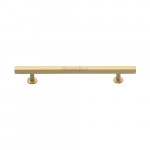 M Marcus Heritage Brass Square Cabinet Pull Handle with Footings 160mm Centre to Centre