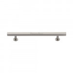 Heritage Brass Square Cabinet Pull Handle with Footings – 160mm Centre to Centre
