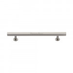 M Marcus Heritage Brass Square Cabinet Pull Handle with Footings 160mm Centre to Centre