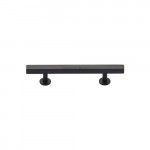 M Marcus Heritage Brass Square Cabinet Pull with Footings 96mm Centre to Centre