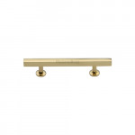 Heritage Brass Square Cabinet Pull with Footings – 96mm Centre to Centre