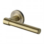 M Marcus Heritage Brass Lever Handle on Rose Phoenix Design