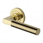 M Marcus Heritage Brass Lever Handle on Rose Spectral Design