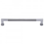 M Marcus Heritage Brass Bauhaus Knurled Door Pull Handle Bar Design 304mm Centre to Centre