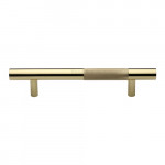 Heritage Brass Door Pull Handle Bar Knurled Design – 203mm Centre to Centre