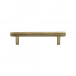 M Marcus Heritage Brass Cabinet Pull Complete Knurled Design 96mm Centre to Centre