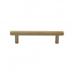 M Marcus Heritage Brass Cabinet Pull Complete Knurled Design 96mm Centre to Centre