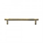 M Marcus Heritage Brass Partial Knurled Design Cabinet Pull 128mm Centre to Centre