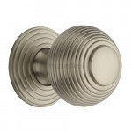 M Marcus Heritage Brass Reeded Design Cupboard Knob with base 38mm 