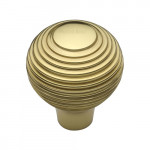 M Marcus Heritage Brass Reeded Design Cabinet Knob 32mm 