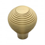 M Marcus Heritage Brass Reeded Design Cabinet Knob 38mm 