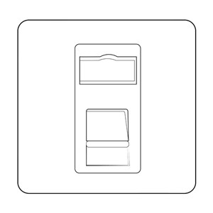 M Marcus Heritage Brass Studio Range 1 Gang CAT6 Socket with White Trim