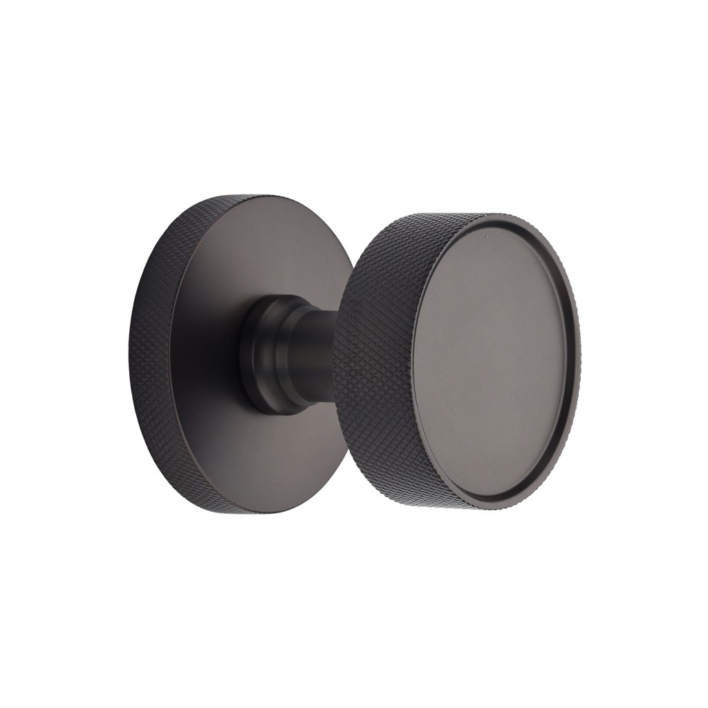 M Marcus Heritage Brass Owen Knurled Knob on Knurled Concealed Base