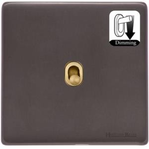 M Marcus Heritage Brass Verona Range 1 Gang Dimming Stockholm Toggle Switch