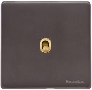 M Marcus Heritage Brass Verona Range 1 Gang Stockholm Toggle Switch