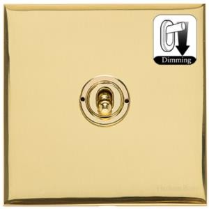 M Marcus Heritage Brass Winchester Range 1 Gang Dimming Toggle Switch