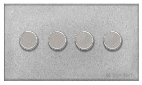M Marcus Heritage Brass Winchester Range 4 Gang Multi Location Secondary Dimmer (Compatible with LED bulbs)