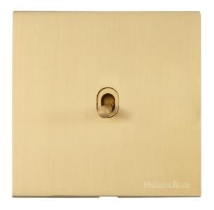 M Marcus Heritage Brass Windsor Range 1 Gang Stockholm Toggle Switch