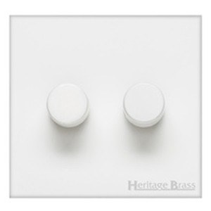 M Marcus Heritage Brass Windsor Range 2 Gang Multi Location Secondary Dimmer