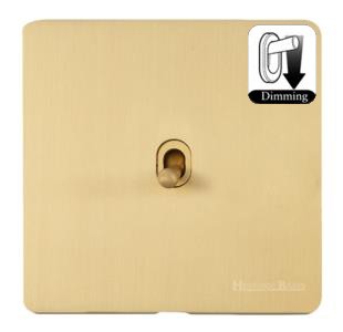 M Marcus Heritage Brass Vintage Range 1 Gang Dimming Stockholm Toggle Switch