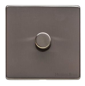 M Marcus Heritage Brass Studio Range 1 Gang Multi Location Primary Dimmer (Compatible with LED bulbs)