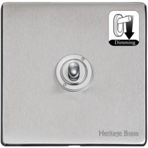 M Marcus Heritage Brass Studio Range 1 Gang Dimming Toggle Switch