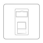 M Marcus Heritage Brass Studio Range 1 Gang CAT6 Socket with White Trim