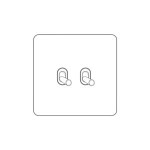 M Marcus Heritage Brass Studio Range 2 Gang Stockholm Toggle Switch