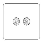 M Marcus Heritage Brass Vintage Range 2 Gang TV Coaxial Socket