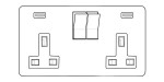 M Marcus Heritage Brass Windsor Range Double USB-C Socket with Black Trim