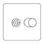 M Marcus Heritage Brass Vintage Range 2 Gang Mixed Toggle Dimmer Switch 1xToggle 1xTED