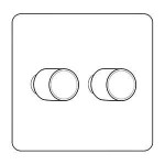 M Marcus Heritage Brass Windsor Range 2 Gang Multi Location Primary Dimmer