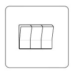 M Marcus Heritage Brass Vintage Range 3 Gang 2 Way Rocker Switch