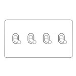 M Marcus Heritage Brass Studio Range 4 Gang Stockholm Toggle Switch