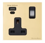 M Marcus Heritage Brass Windsor Range Single USB-A+C Socket