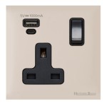 M Marcus Heritage Brass Windsor Range Single USB-A+C Socket