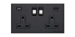 M Marcus Heritage Brass Windsor Range Double USB-A+C Socket