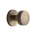 M Marcus Heritage Brass Knightsbridge Knurled Knobs on Knurled Concealed base