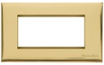 M Marcus Heritage Brass Windsor Range 4 Module Euro Plate