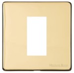 M Marcus Heritage Brass Vintage Range 1 Module Euro Plate