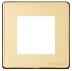 M Marcus Heritage Brass Vintage Range 2 Module Euro Plate