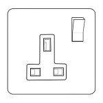 M Marcus Heritage Brass Vintage Range Switched Fused Spur Unit with Neon Indicator and Flex Outlet