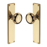 M Marcus Heritage Brass Victoria Mortice Knob on Plate - Polished Brass