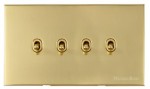 M Marcus Heritage Brass Winchester Range 4 Gang Stockholm Toggle Switch